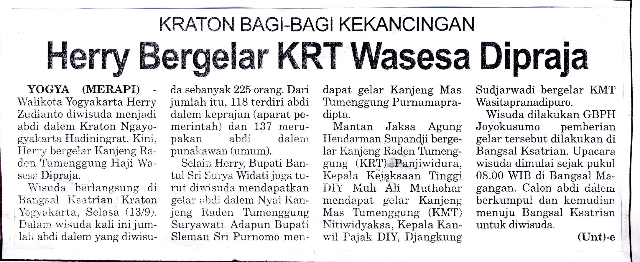 Kliping jogja terbaru
